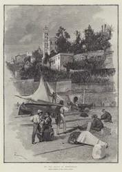 Am Strand von Bordighera